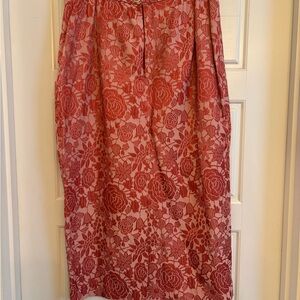 Lily and Taylor Floral Red and Pink Skirt